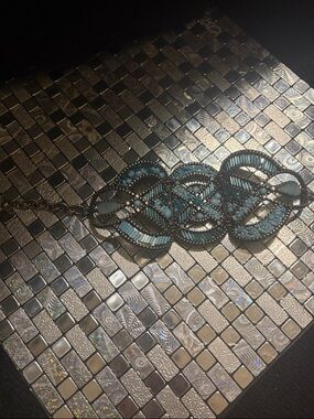 Statement Teal Beaded Bracelet